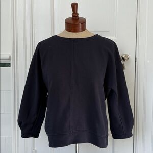 Caroll Paris cotton top Navy Blue Womens Size S
